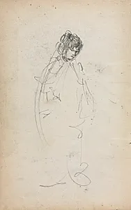 Italian Sketchbook:  Standing Woman (page 1) by Maurice Prendergast (American, 1858–1924)