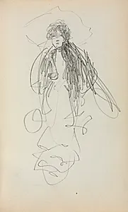 Italian Sketchbook: Standing Woman (page 219) by Maurice Prendergast (American, 1858–1924)