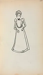 Italian Sketchbook: Standing Woman (page 240) by Maurice Prendergast (American, 1858–1924)