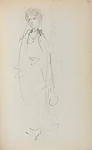 Italian Sketchbook: Standing Woman (page 72) by Maurice Prendergast (American, 1858–1924)