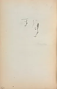 Italian Sketchbook: Two Profiles (page 258) by Maurice Prendergast (American, 1858–1924)