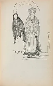 Italian Sketchbook: Two Standing Women (page 123) by Maurice Prendergast (American, 1858–1924)