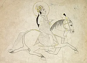 Jai Singh III of Jaipur (r. 1818–1835) Riding by Unknown Artist