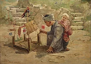 Japanese Boy Building a Man-of-War by J. C. Arter (American, 1859–1923)
