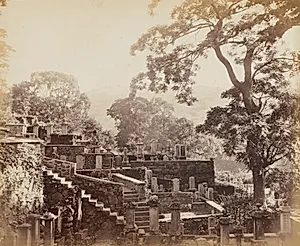 Japanese Temple Graveyard, Shuntoji, Nagasaki by Felice A. Beato (British, 1830–1906)