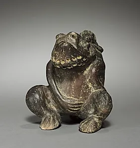 Jar in Shape of Grotesque Beasts by Unknown Artist