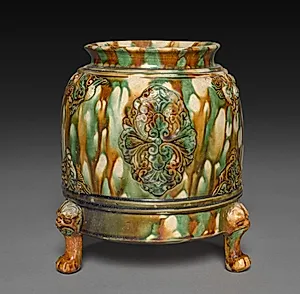 Jar with Applied Floral Decoration by Unknown Artist
