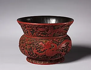 Jar with Dragon and Phoenix Design by Unknown Artist