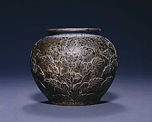 Jar with Floral Decoration by Unknown Artist