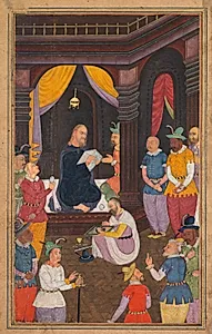 Jesus being portrayed by King Abgar’s painter (folio 143 recto), from a Mirror of Holiness (Mir’at al-quds) of Father Jerome Xavier by Unknown Artist