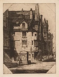 John Knox's House by David Young Cameron (British, 1865–1945)