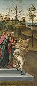 John the Baptist being carried to Zacharias by Francesco Granacci (Italian, 1469–1543)