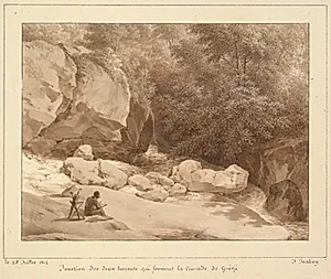 Jonction des deux torrents qui forment la Cascade de Grésy by Jean-Baptiste Isabey (French, 1767–1855)