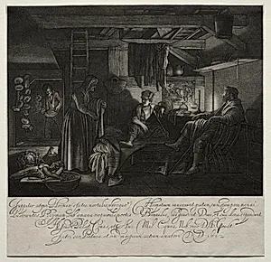 Jupiter and Mercury at the House of Philemon and Baucis by Hendrik Goudt (Dutch, 1585–1630)