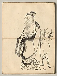 Jurojin from Ōkyo Picture Book by Maruyama Ōkyo (Japanese, 1733–1795)