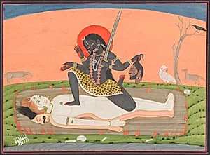 Kali on Shiva, from a Tantric Devi Series by Unknown Artist