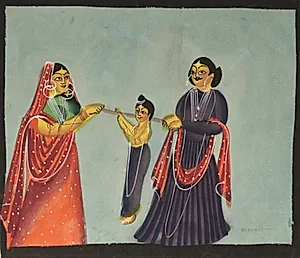 Kalighat Painting by Unknown Artist