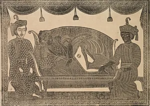 Kalighat Painting by Shri Gobinda Chandra Roy (Indian, active late 1800s)