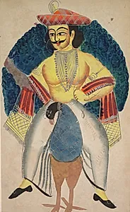 Kartikeya, from a Kalighat album by Unknown Artist