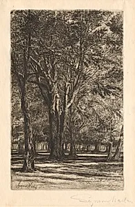 Kensington Gardens, No. 2 (Large Plate) by Francis Seymour Haden (British, 1818–1910)