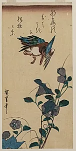 Kingfisher and Chinese Bellflowers by Utagawa Hiroshige (Japanese, 1797–1858)