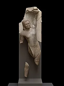 Krishna Lifting Mount Govardhan by Unknown Artist