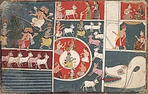 Krishna Playing the Flute and other Episodes from the Bhagavata Purana by Unknown Artist