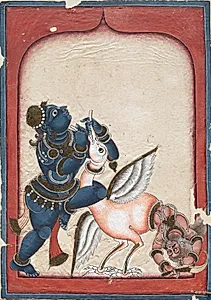 Krishna Vanquishing the Crane-Demon Bakasura by Unknown Artist