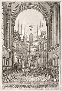 L'Art Ancien Zurich: View in the Church of the Franciscans, Barfüsser-Kirke by Johan Ulrich Krauss (German, 1655–1719)