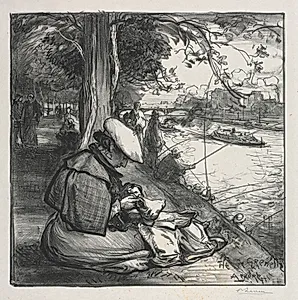 L'île de Grenelle by Auguste Louis Lepère (French, 1849–1918)