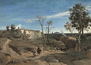 La Cervara, the Roman Campagna by Jean Baptiste Camille Corot (French, 1796–1875)