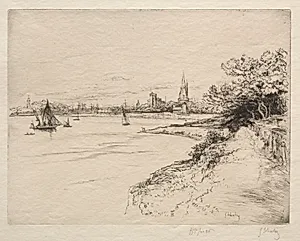 La Falaise d'Orbigny by Gustave Leheutre (French, 1861–1932)