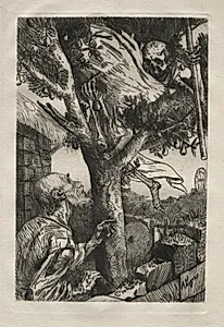 La mort dans le piorier by Alphonse Legros (French, 1837–1911)
