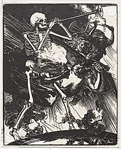 La Mort et les Passions fondant sur la terre by Auguste Louis Lepère (French, 1849–1918)