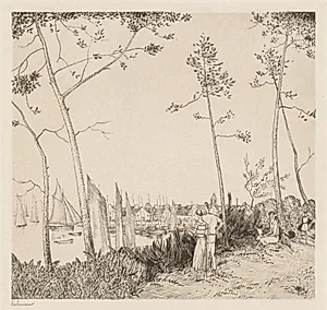 La Promenade sur le Port by Jean-Émile Laboureur (French, 1877–1943)