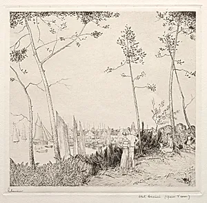 La Promenade sur le Port by Jean-Émile Laboureur (French, 1877–1943)