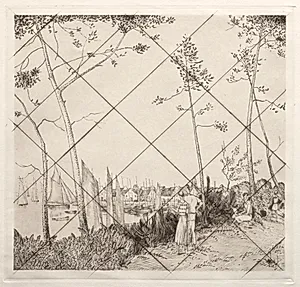La Promenade sur le Port by Jean-Émile Laboureur (French, 1877–1943)