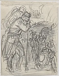 La Retraite après Charleroi... by Auguste Louis Lepère (French, 1849–1918)