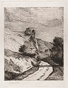La Roche-Guyon by Camille Pissarro (French, 1830–1903)