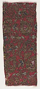 Lampas with undulating vines and lions by Unknown Artist