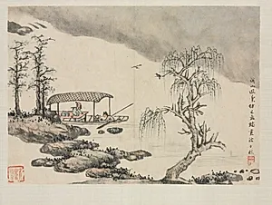 Landscape Album in Various Styles: Pleasure in a Mountain Brook