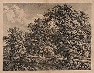 Landscape and Three Figures by Carl Wilhelm I Kolbe (German, 1757–1835)