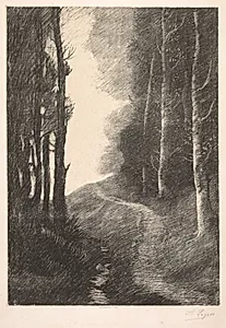 Landscape at Bouleaux by Alphonse Legros (French, 1837–1911)