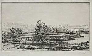 Landscape by Alphonse Legros (French, 1837–1911)