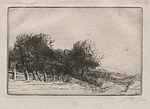 Landscape (Un Paysage) by Alphonse Legros (French, 1837–1911)