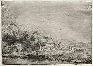 Landscape with a Cow by Rembrandt van Rijn (Dutch, 1606–1669)
