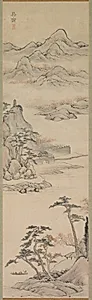 Landscape with Boaters by Kimura Kenkadō (Japanese, 1736–1802)