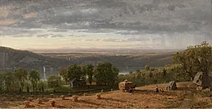 Landscape with Haywain by Worthington Whittredge (American, 1820–1910)