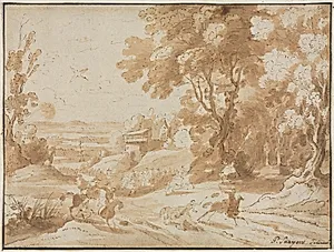 Landscape with Horsemen by Unknown Artist