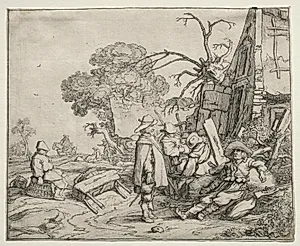 Landscape with Soldiers by Pieter Molyn (Dutch, 1595–1661)